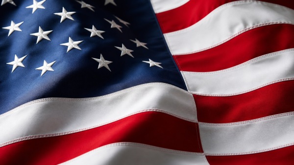 Close-up of an American flag